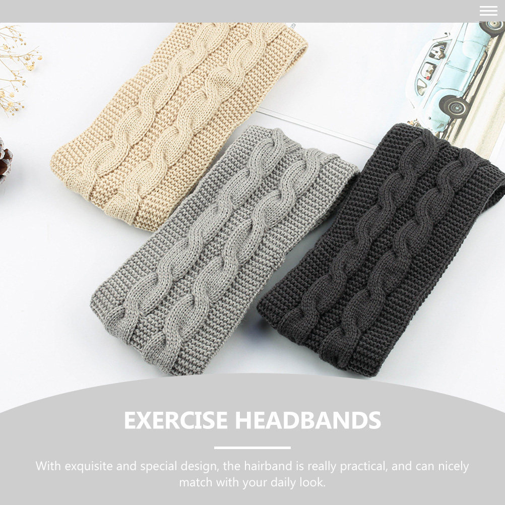 Yoga Daily Fitness - 5Pcs Warm Elastic Wide-Brimmed Headband Premium