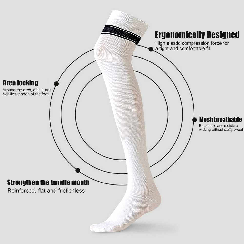 1Pair High Thigh Socks Striped - Yoga Daily Fitness 리뷰 및 가격