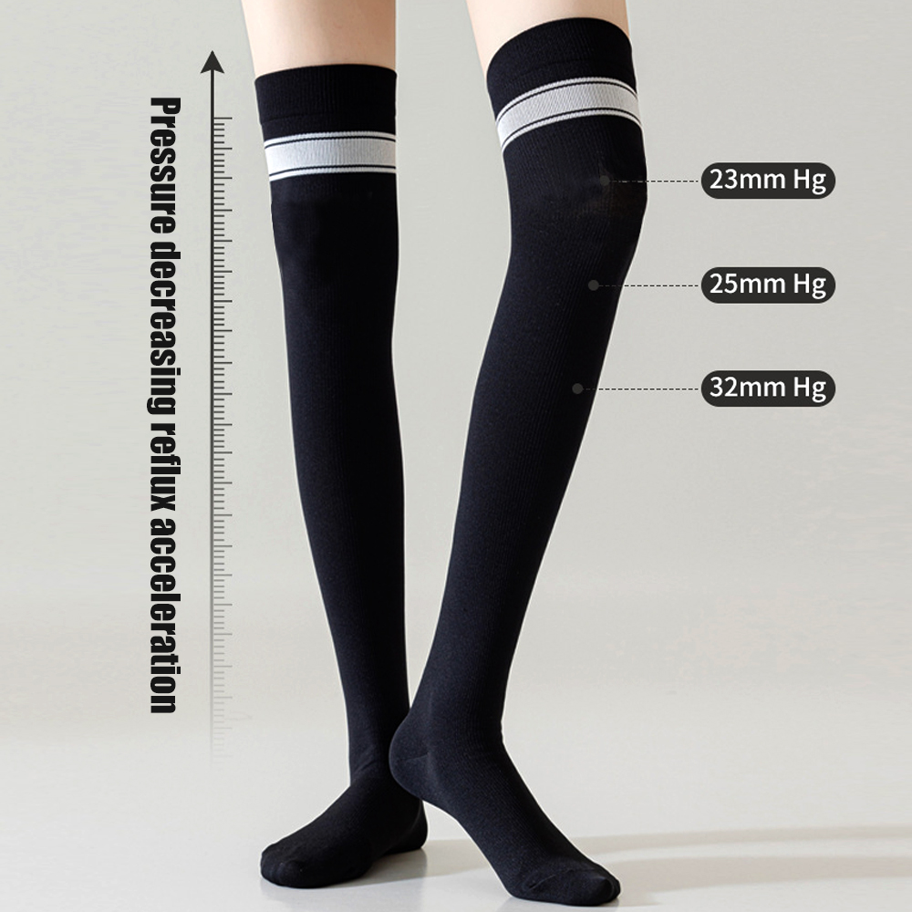 1Pair High Thigh Socks Striped - Yoga Daily Fitness 리뷰 및 가격