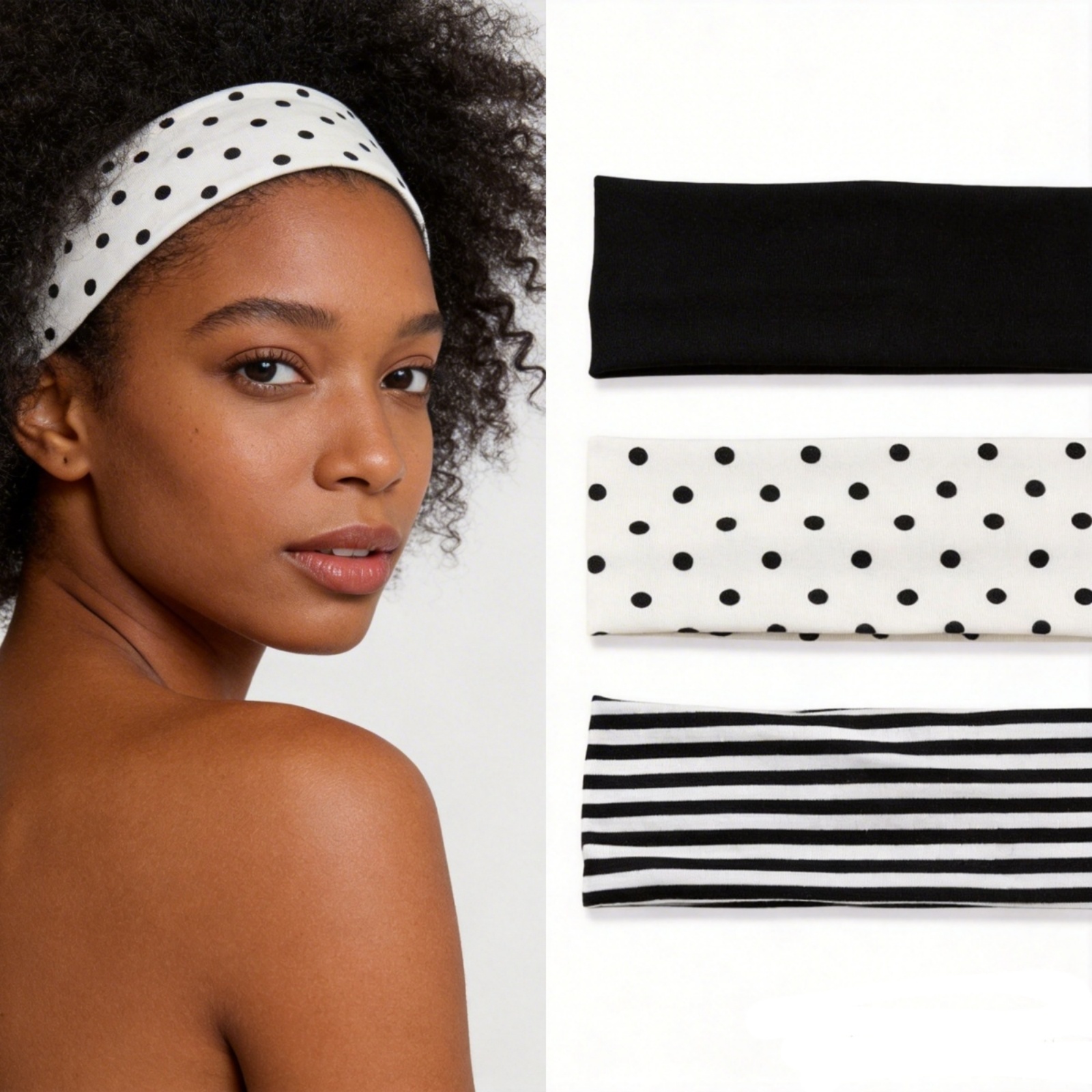 3Pcs Black & White Polka Dot S - Yoga Daily Fitness 리뷰 및 가격