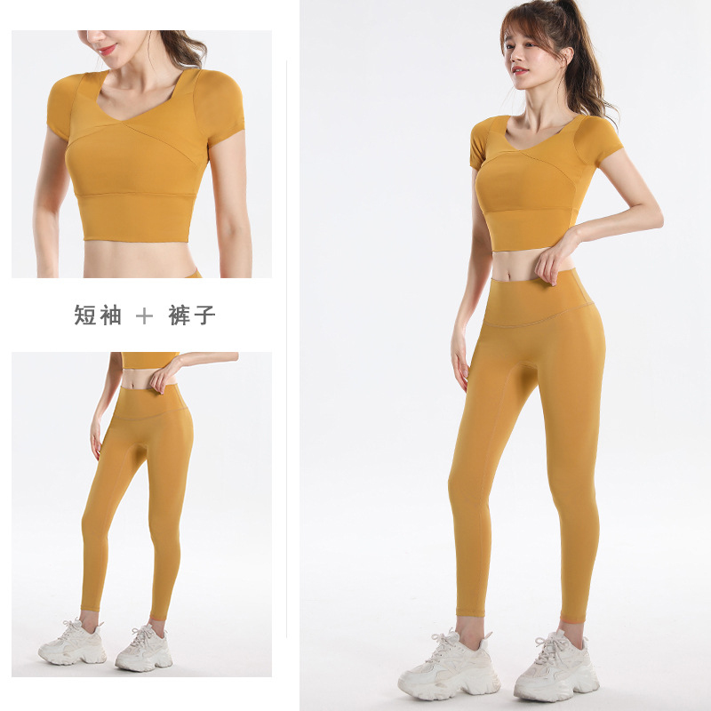 Quick Dry Set Sports Top With  - Yoga Fitness Women 리뷰 및 가격