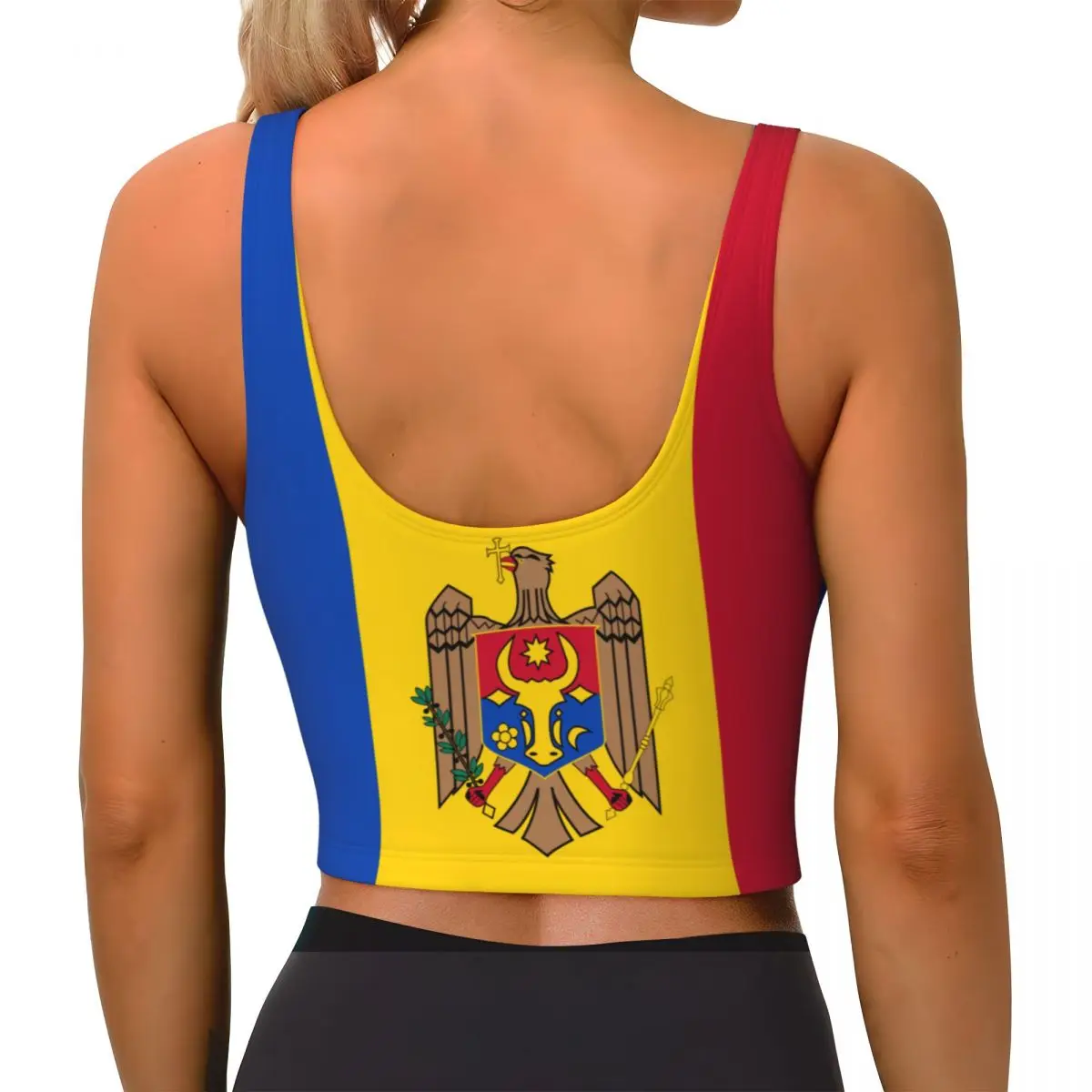 Moldova Flag Basic Tops Women  - Yoga Fitness Women 리뷰 및 가격