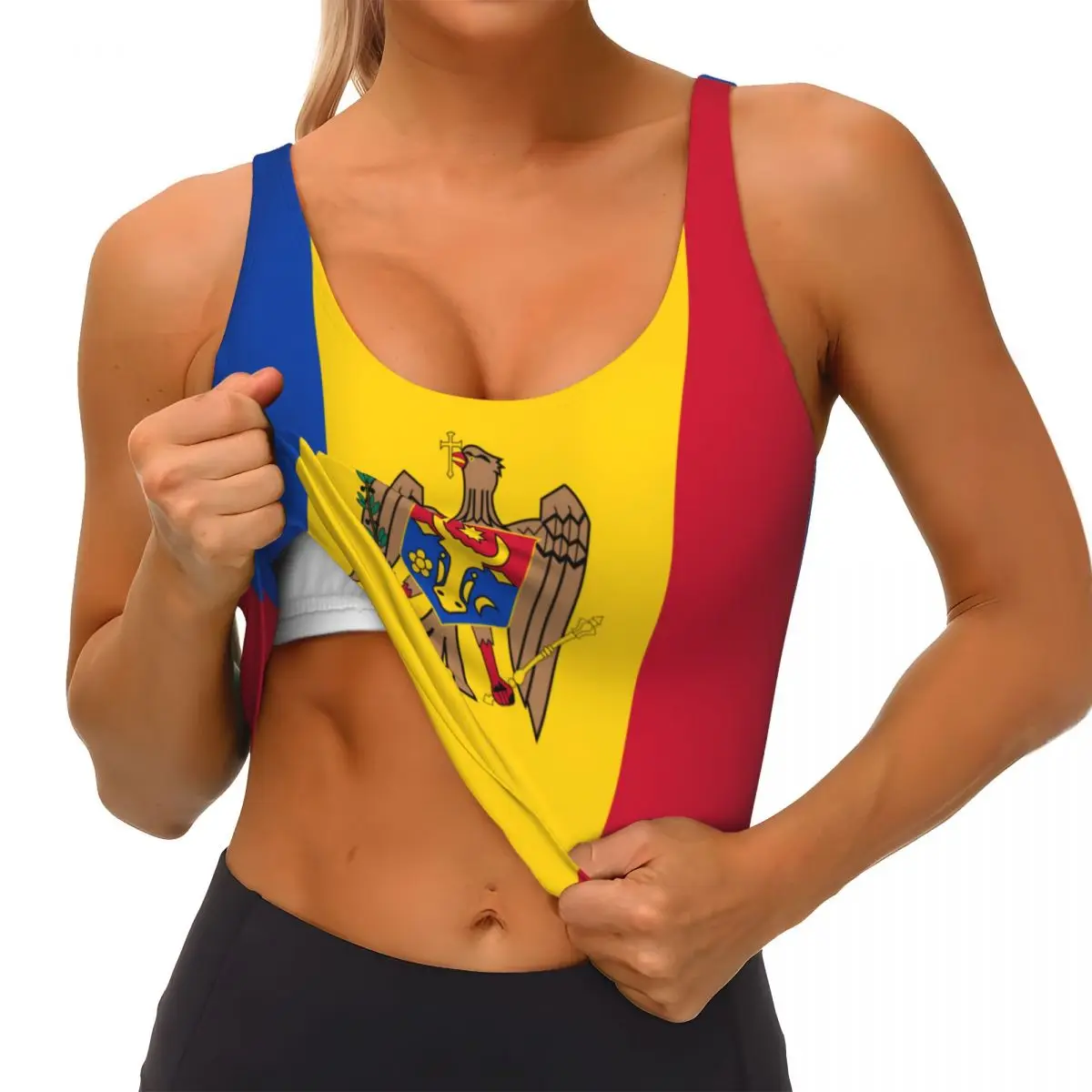Moldova Flag Basic Tops Women  - Yoga Fitness Women 리뷰 및 가격
