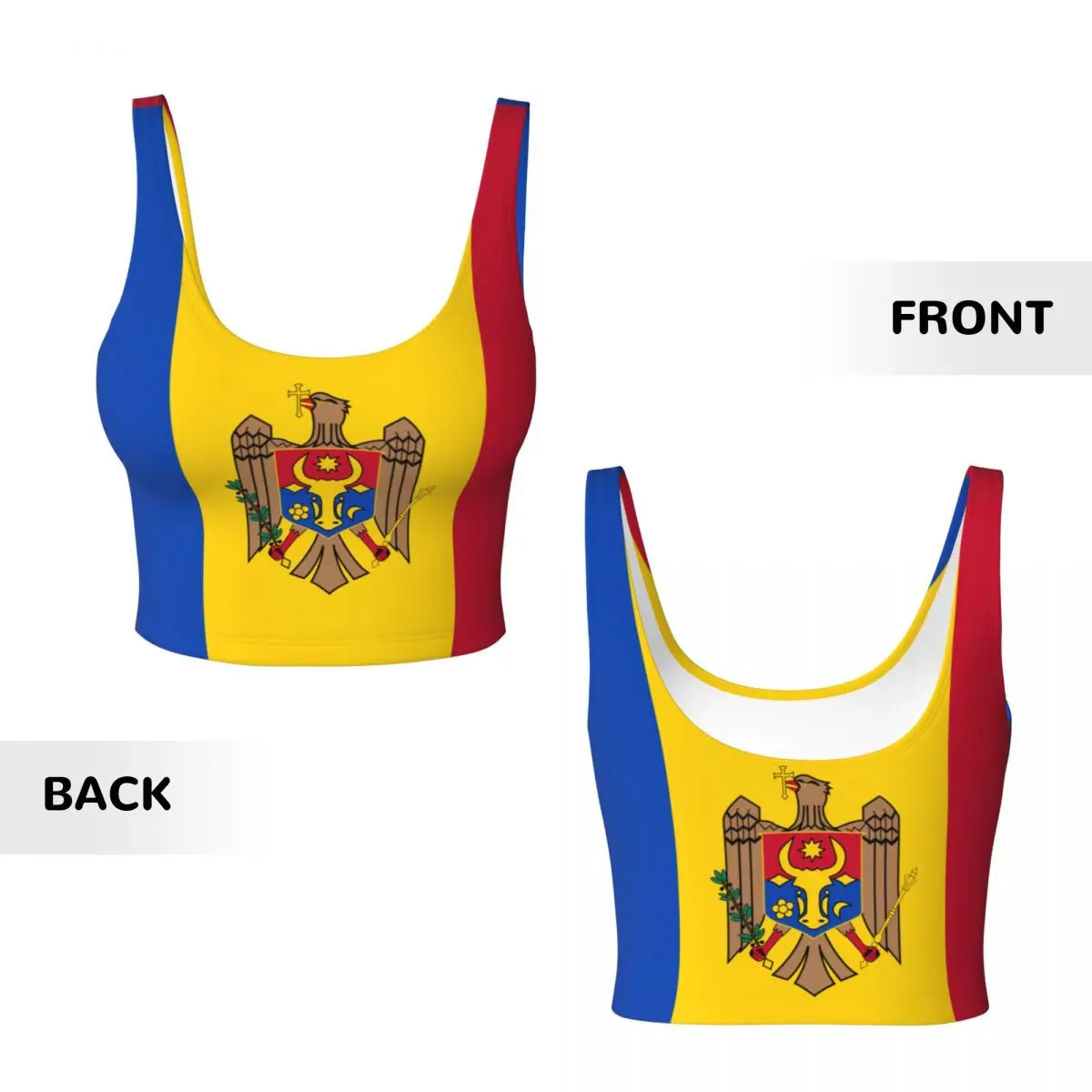 Moldova Flag Basic Tops Women  - Yoga Fitness Women 리뷰 및 가격