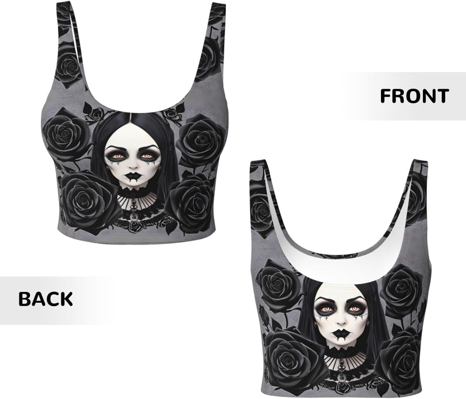 gothic black roses Printed Wom - Yoga Fitness Women 리뷰 및 가격