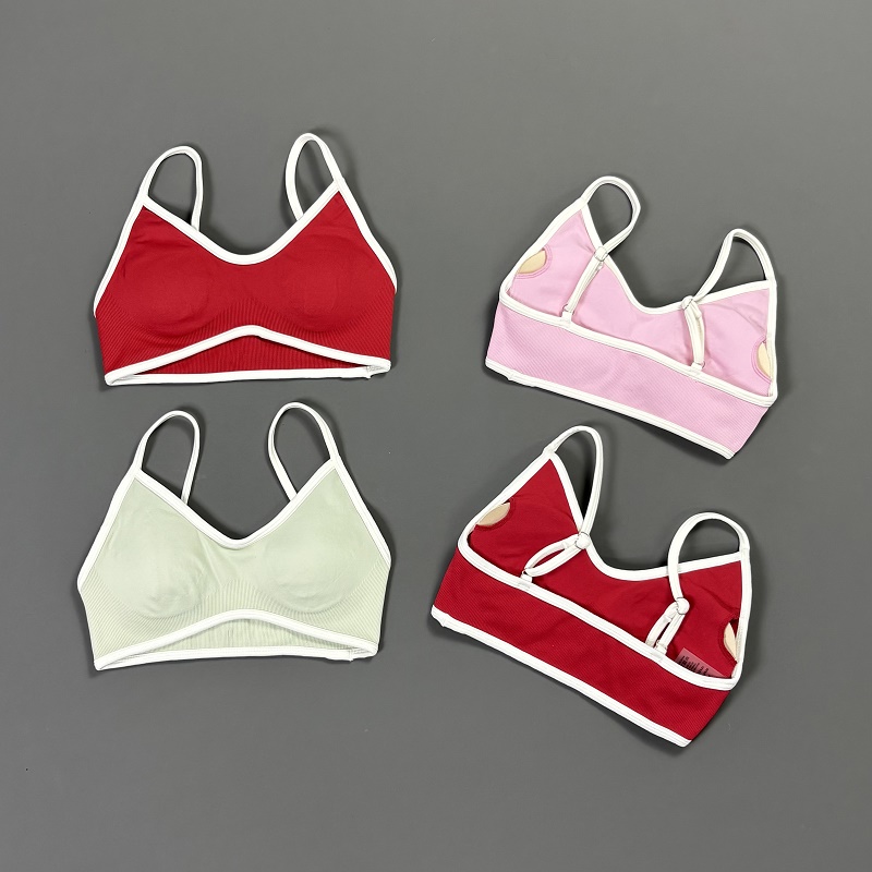 Women Contrastline Yoga Bra V  - Yoga Daily Fitness 리뷰 및 가격