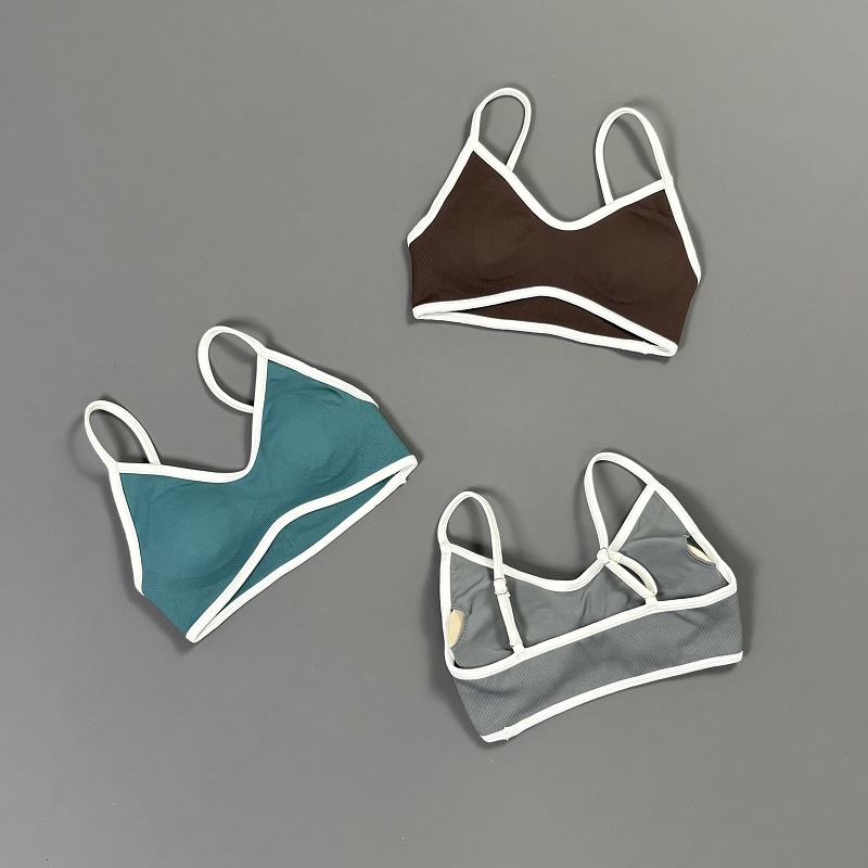 Women Contrastline Yoga Bra V  - Yoga Daily Fitness 리뷰 및 가격