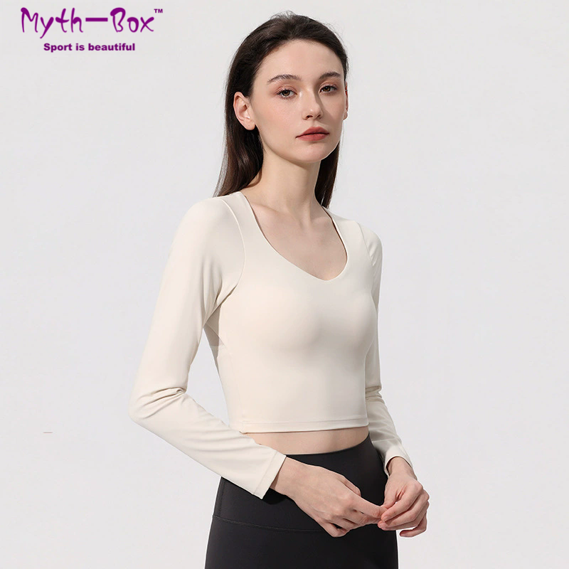 Women Yoga Shirts With Pad Lon - Yoga Fitness Qc 리뷰 및 가격