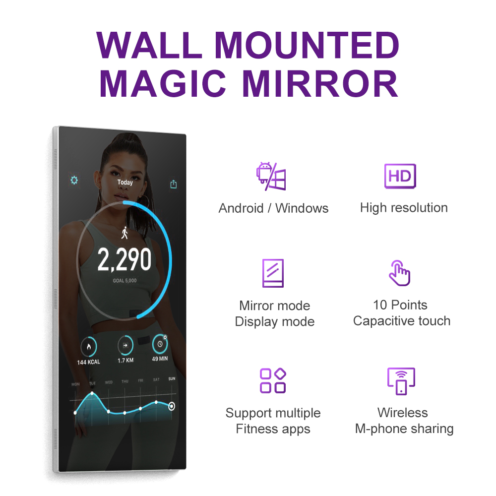 Wall Mounted Interactive Mirro - Yoga Fitness App 리뷰 및 가격