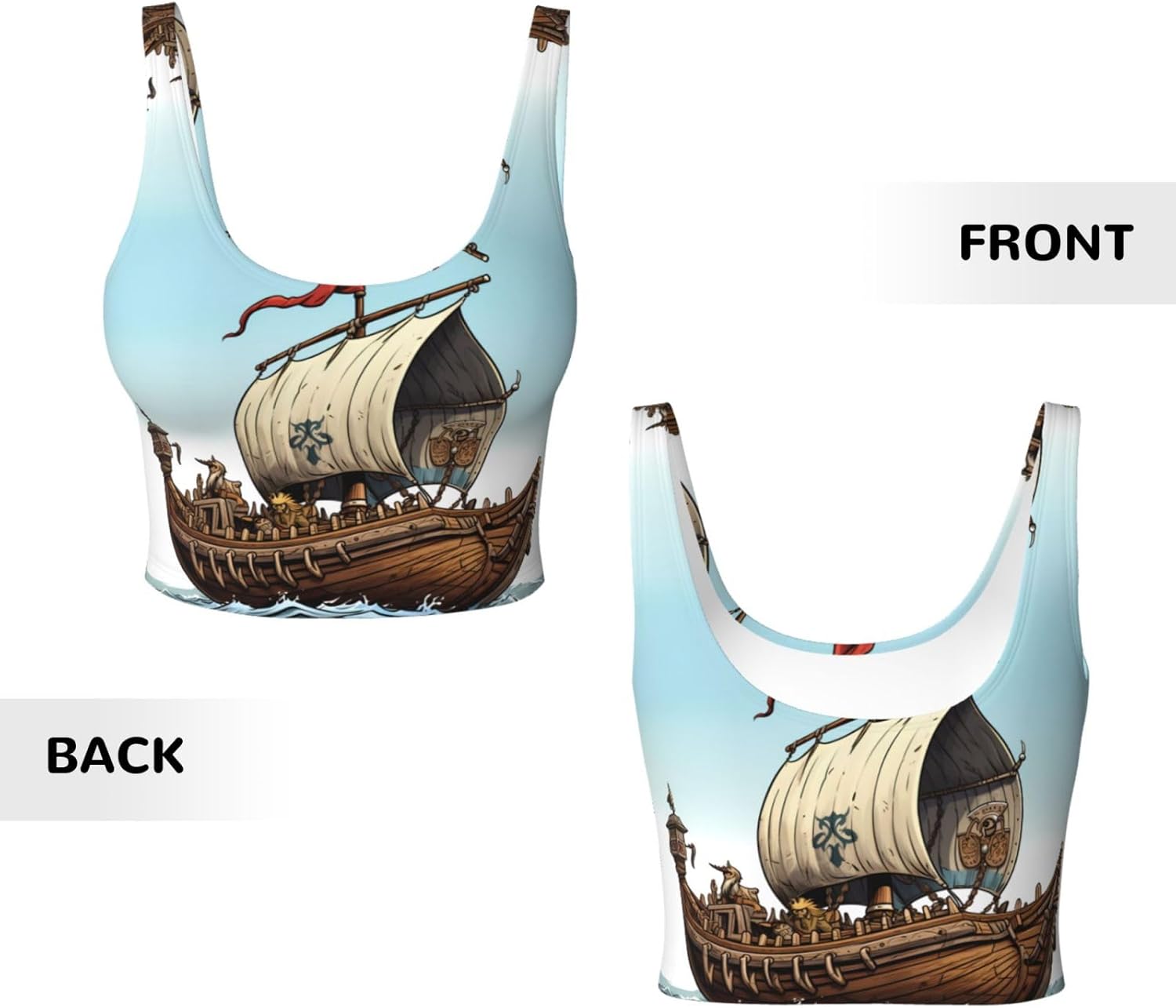 Cartoon Old Boat Prints Women' - Yoga Fitness Women 리뷰 및 가격