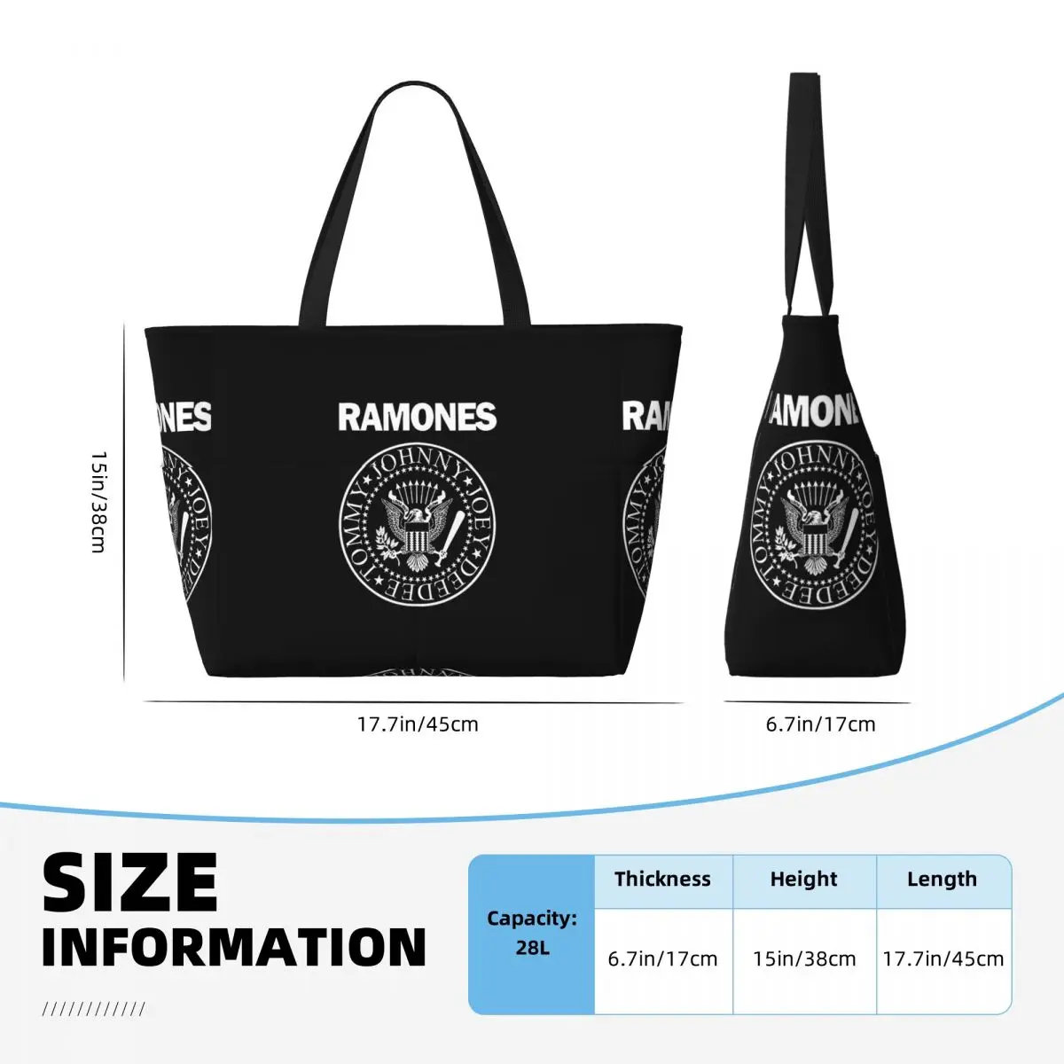 The Ramone Merch Beach Tote Ba - Yoga Fitness Merch 리뷰 및 가격