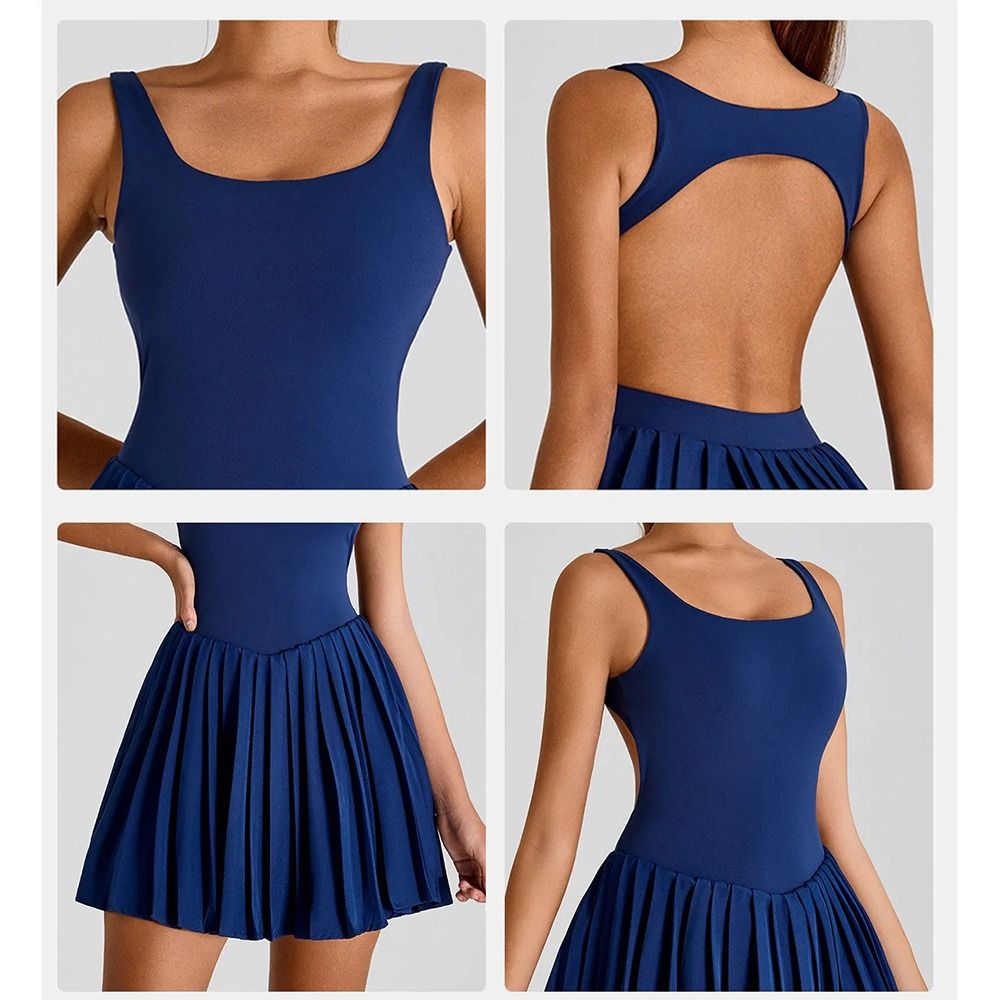 Hollow Out Women Tennis Dress  - Yoga Fitness Dress 리뷰 및 가격